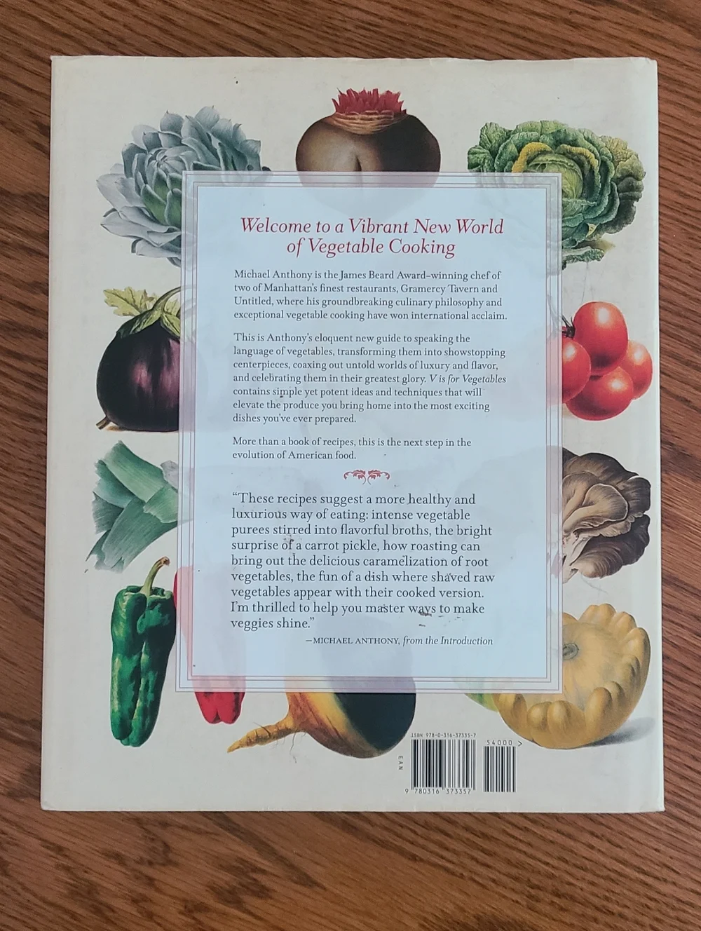 V Is for Vegetables: Inspired Recipes & Techniques for Home Cooks. NWT